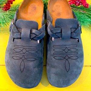 Black stitched like new birks